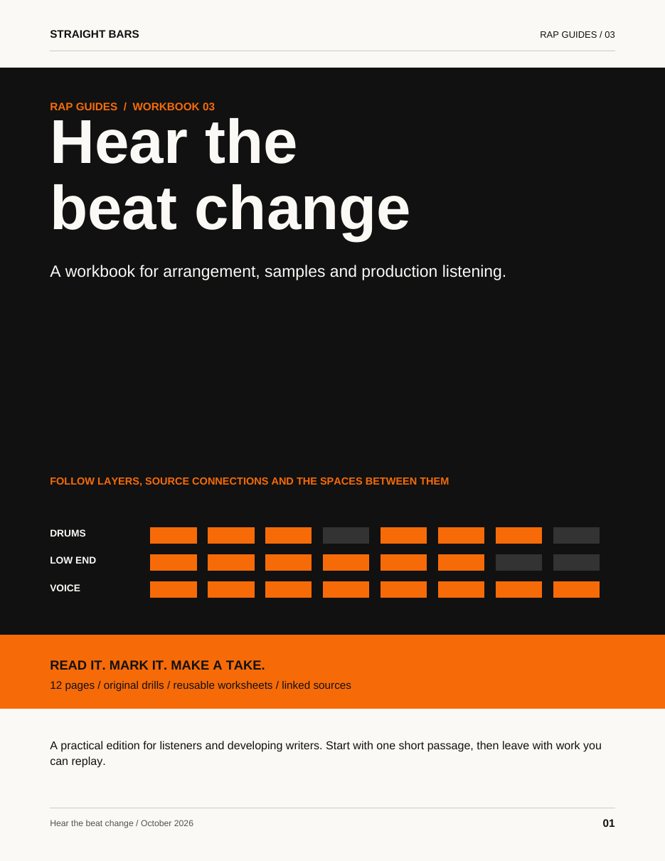 Hear the beat change workbook cover