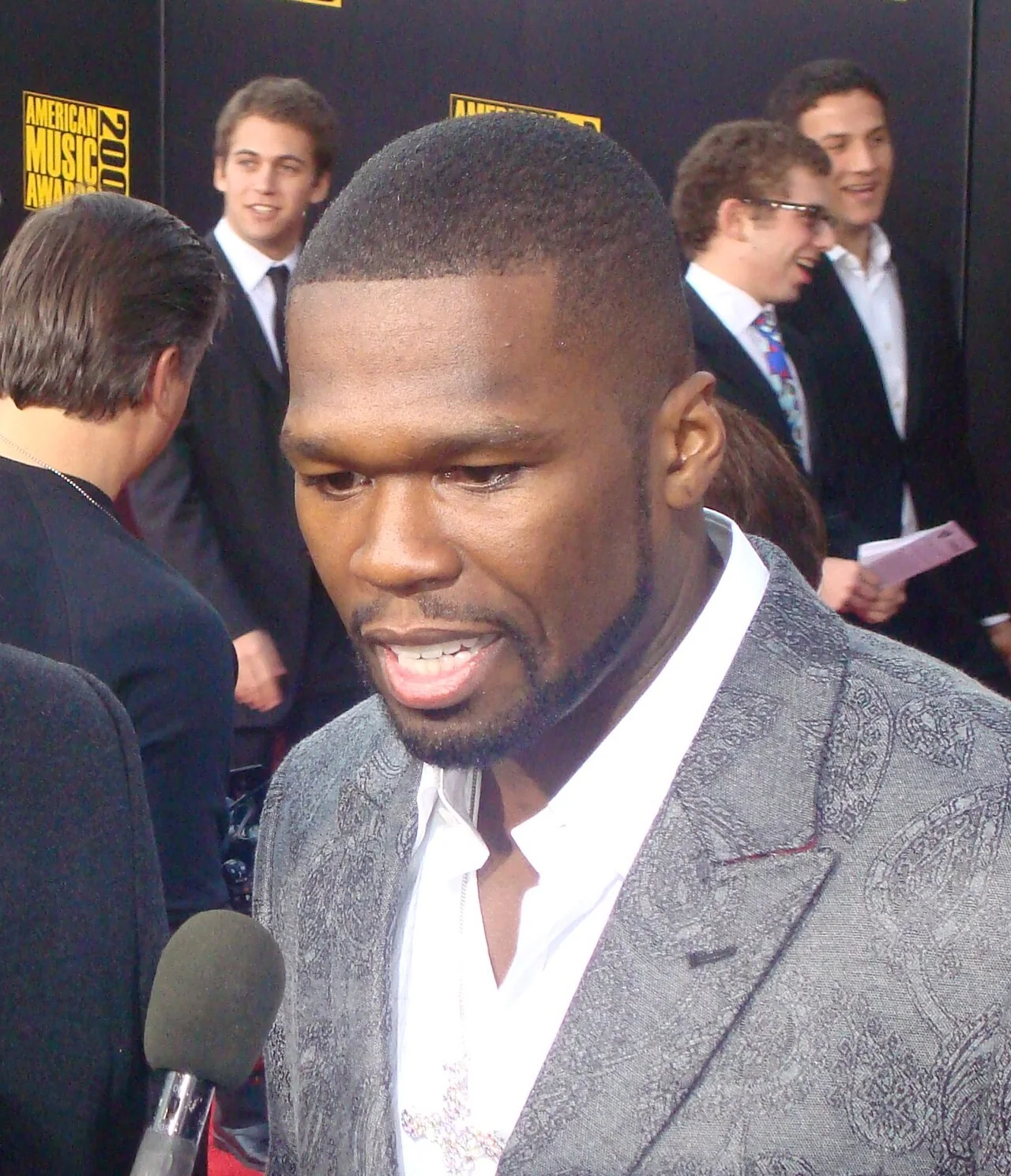 50 Cent at the red carpet for the 2009 American Music Awards.