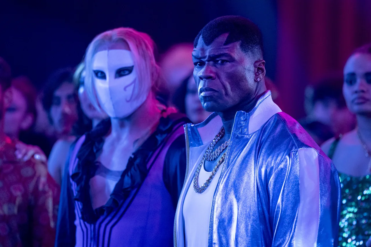 50 Cent as Balrog in an official Street Fighter still, with Orville Peck beside him as Vega.