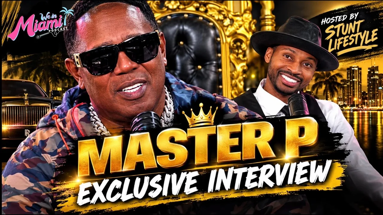 Master P featured on the official cover art for his We In Miami Podcast interview.
