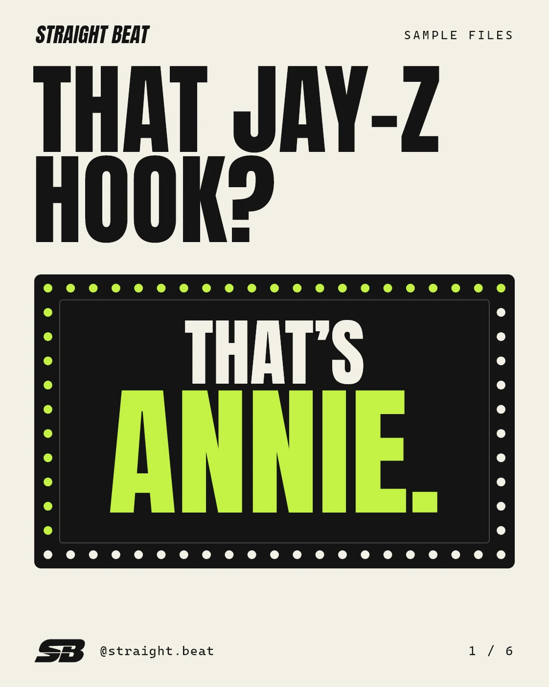 Typographic cover: That Jay-Z hook? That’s Annie. The answer sits inside a black theatre marquee lined with bulbs.